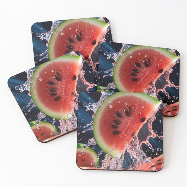 Item preview, Exploding Watermelon Splash – Hyper Realistic Macro Art designed and sold by PixelVibe782.