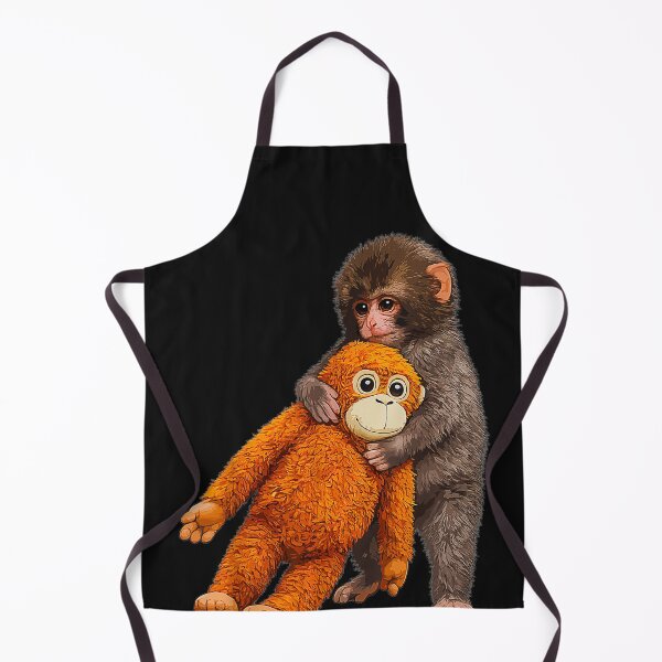 Item preview, Cute Baby Monkey Hugging Stuffed Animal Primate designed and sold by FemmeForge.