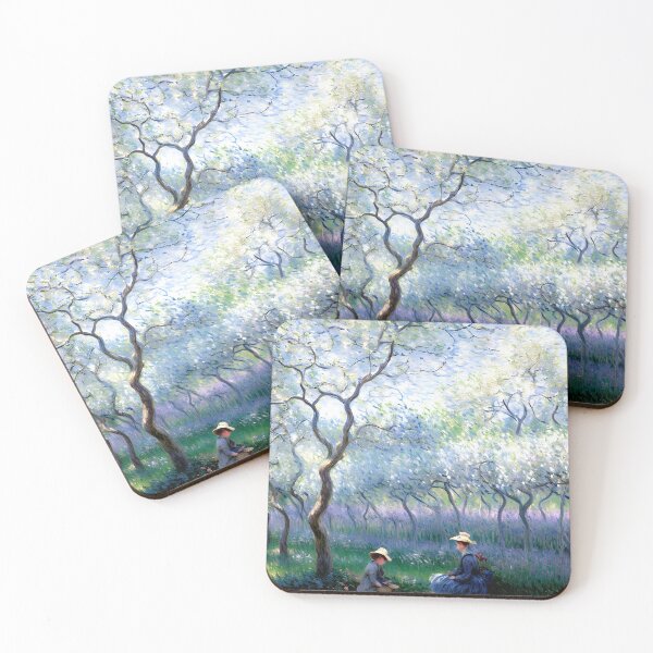 Item preview, An Orchard in Spring: Blossoming Fruit Trees in Soft Morning Light designed and sold by artdesignsnow.