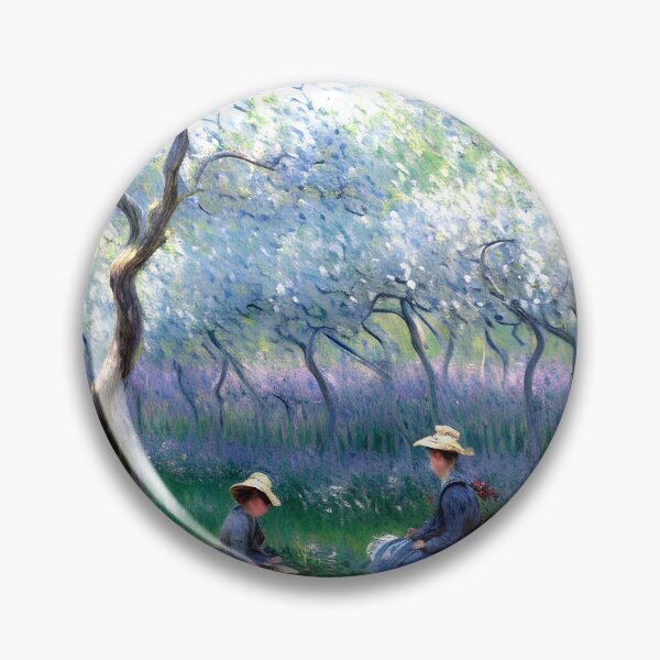 Item preview, An Orchard in Spring: Blossoming Fruit Trees in Soft Morning Light designed and sold by artdesignsnow.