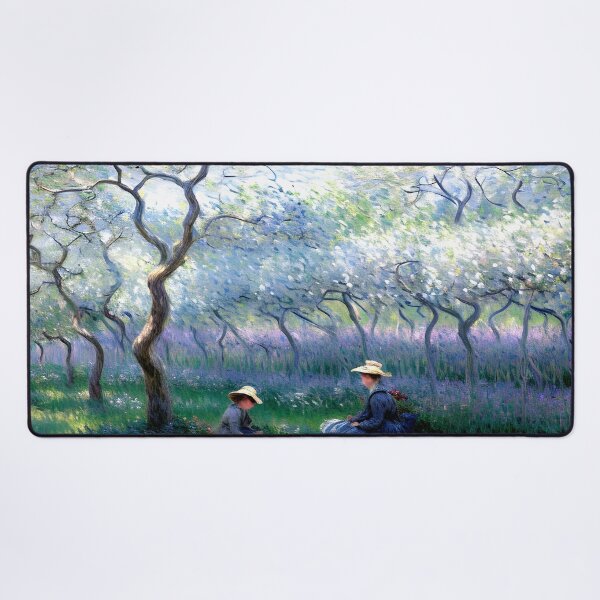 Item preview, An Orchard in Spring: Blossoming Fruit Trees in Soft Morning Light designed and sold by artdesignsnow.