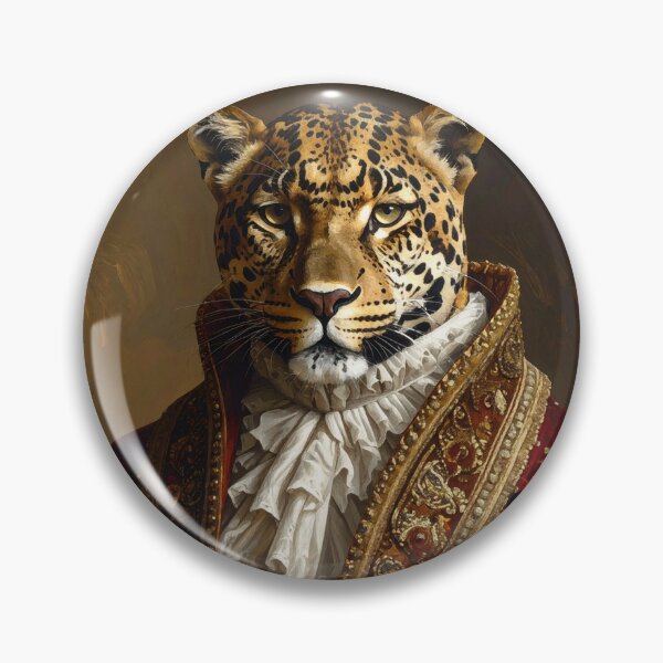 Item preview, Aristocratic Royal Leopard Renaissance Portrait designed and sold by Rutvain.