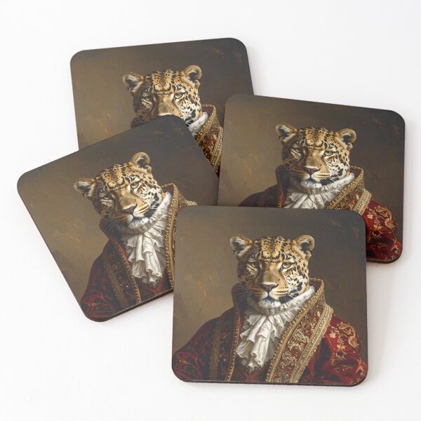 Item preview, Aristocratic Royal Leopard Renaissance Portrait designed and sold by Rutvain.