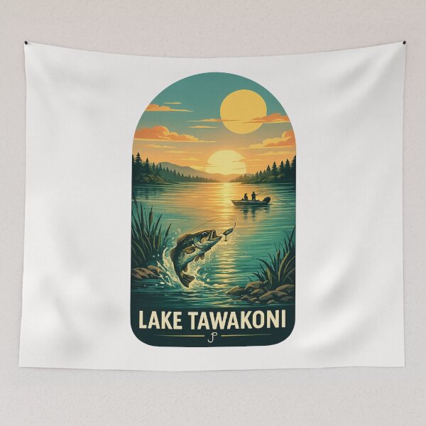 Item preview, Lake Tawakoni Texas Sunset Fishing Landscape designed and sold by Places On Earth.