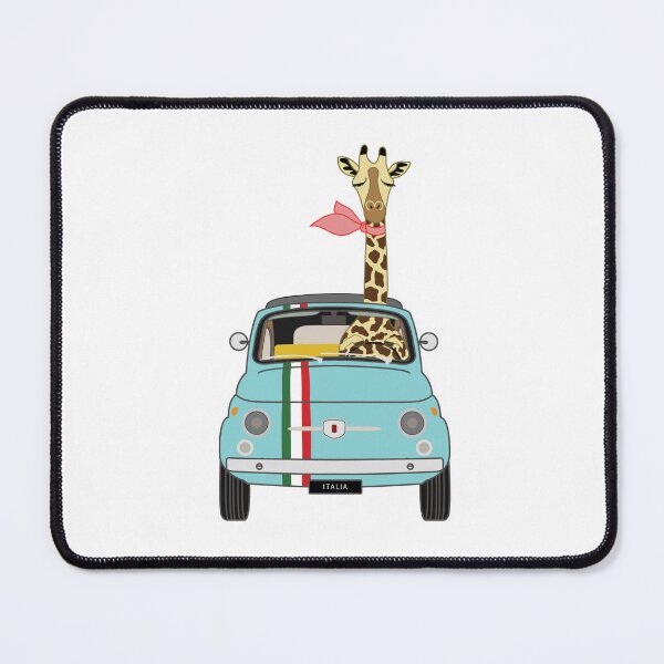 Item preview, Giraffe Driving a Classic Fiat 500 designed and sold by graceful-avenue.