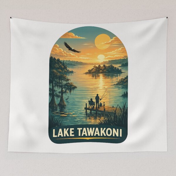 Item preview, Lake Tawakoni Texas Sabine River Basin Sunset designed and sold by Places On Earth.