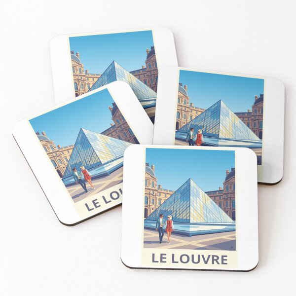 Item preview, The Louvre – Modern tourist illustration of Paris | Travel poster France designed and sold by jlg-creative.
