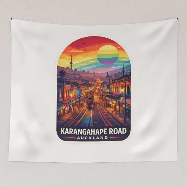 Item preview, Karangahape Road Auckland City Skyline designed and sold by Places On Earth.