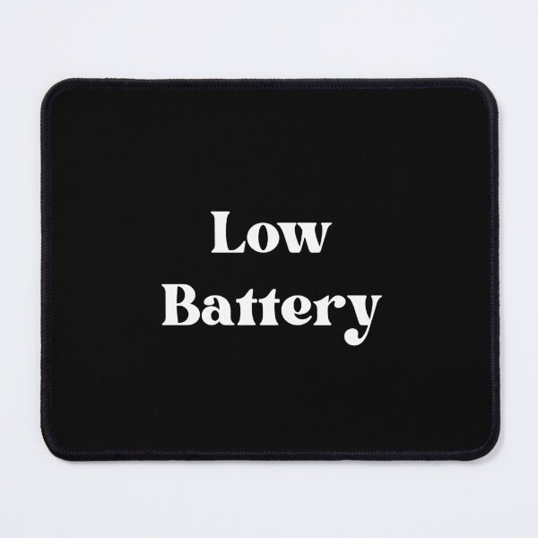 Item preview, Low Battery Socially Exhausted Retro Minimalist White designed and sold by BoldTypeGoods.