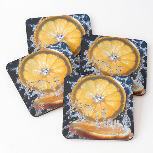 Item preview, Exploding Orange Splash – Vibrant Citrus Macro Art designed and sold by PixelVibe782.