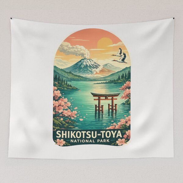 Item preview, Shikotsu-Toya National Park Hokkaido Japan Lake Sunset designed and sold by Places On Earth.