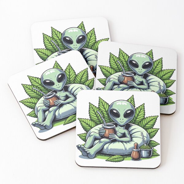 Item preview, Alien With Yerba Mate – Funny Sci-Fi Mate Lover Design designed and sold by CyfroweMysli.