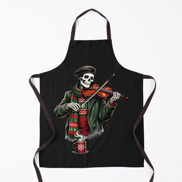 Item preview, Winter Violinist Skeleton – Elegant Holiday Musician Aesthetic Art designed and sold by ColorSplash123.