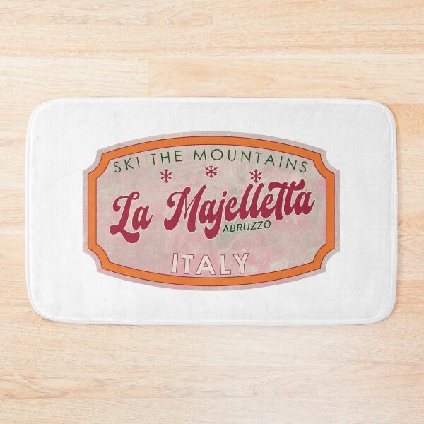 Item preview, La Majelletta, Italy, Abruzzo, Ski, textured skiing badge designed and sold by Wanderful-roads.