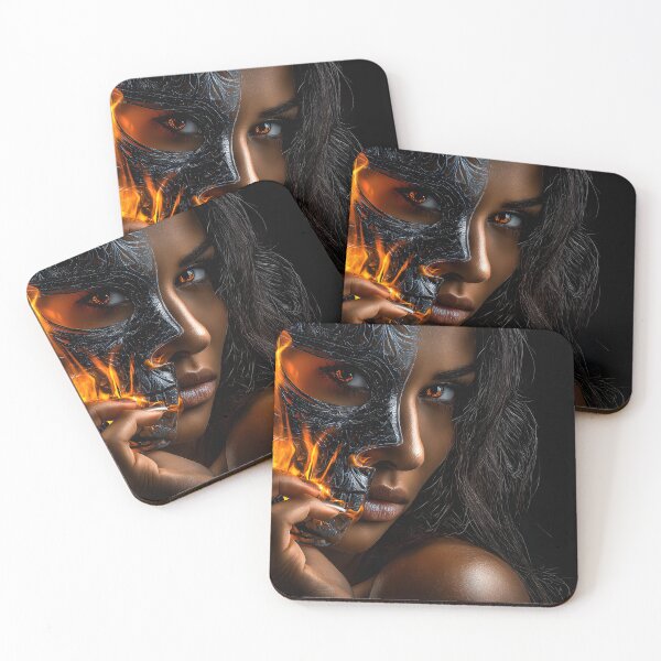 Item preview, Mysterious Beauty with Fire and Skull Mask Effect designed and sold by Artessie.