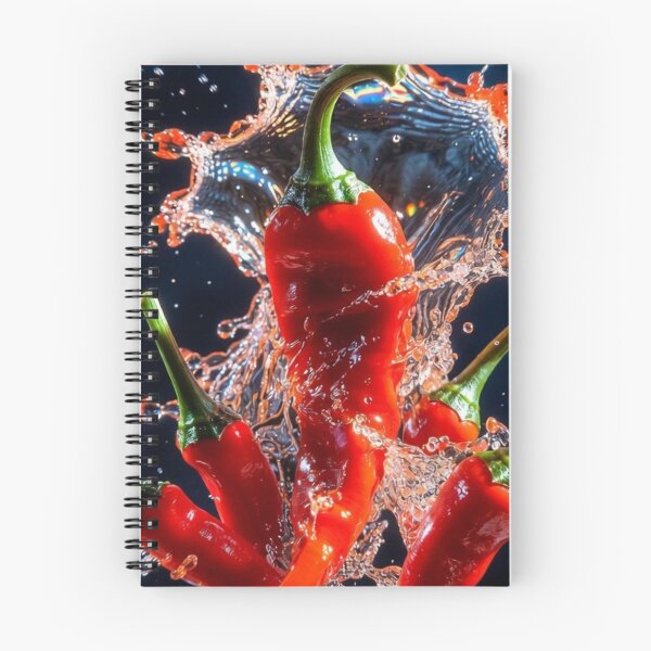 Item preview, Exploding Red Chili Splash – Fiery Macro Art designed and sold by PixelVibe782.