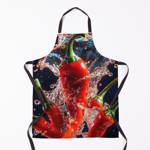 Item preview, Exploding Red Chili Splash – Fiery Macro Art designed and sold by PixelVibe782.