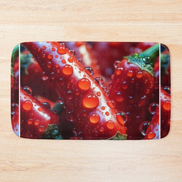 Item preview, Red Chili Cluster – Bold Spicy Macro Art designed and sold by PixelVibe782.