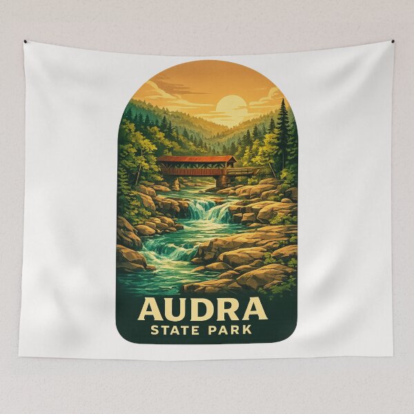Item preview, Audra State Park West Virginia Covered Bridge designed and sold by Places On Earth.