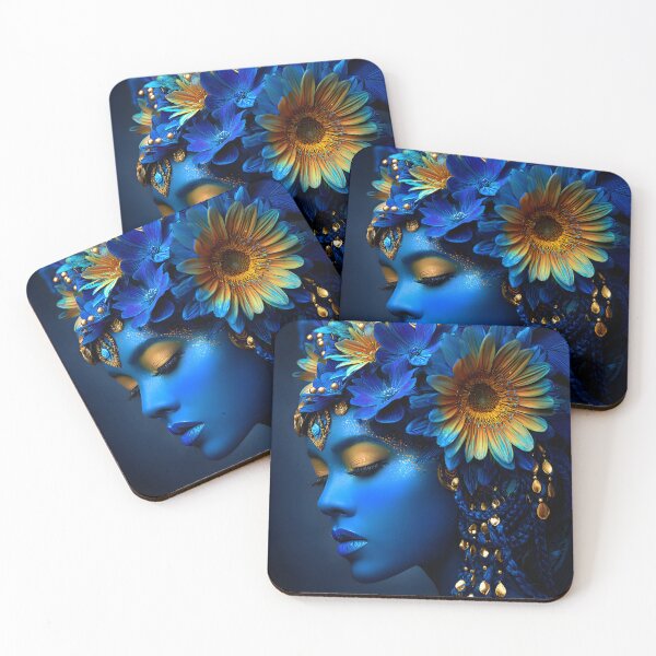Item preview, Enchanting Blue Floral Fantasy Portrait designed and sold by Artessie.