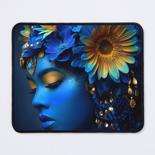 Item preview, Enchanting Blue Floral Fantasy Portrait designed and sold by Artessie.