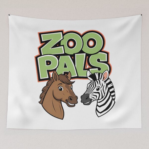 Item preview, Horse and Zebra - Safari Best Friends - Zoo Pals designed and sold by Art-Arcade6.