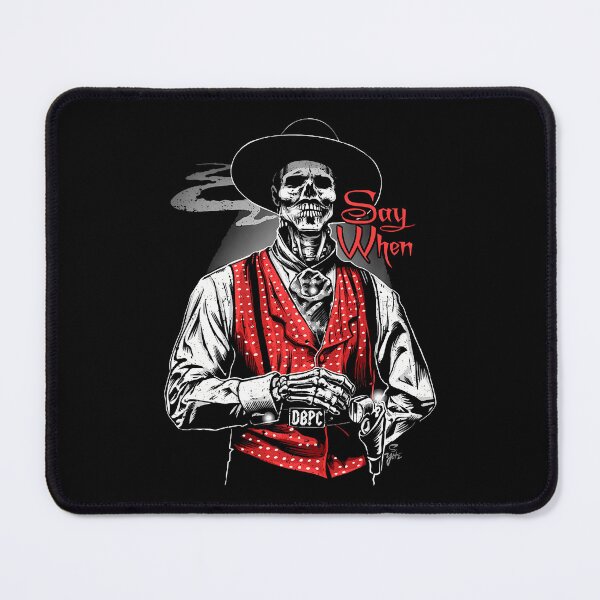 Item preview, Say When Skeleton Western Gothic Vintage Dark Illustration T-Shirt designed and sold by SAPAIDART.