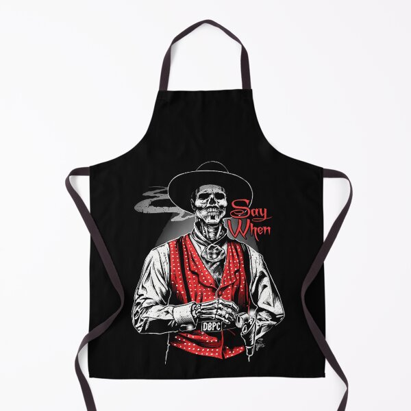 Item preview, Say When Skeleton Western Gothic Vintage Dark Illustration T-Shirt designed and sold by SAPAIDART.