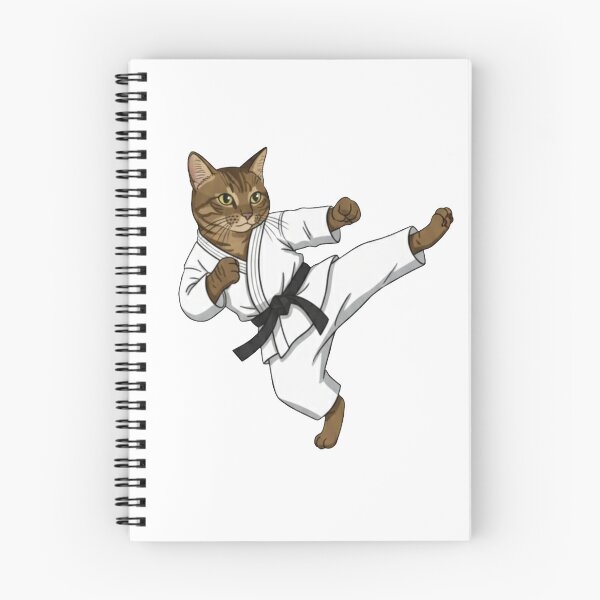 Item preview, Brown Tabby Cat Black Belt Karate Kick designed and sold by octozap.