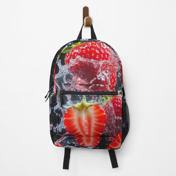 Item preview, Exploding Strawberry Splash – Juicy Macro Fruit Art designed and sold by PixelVibe782.