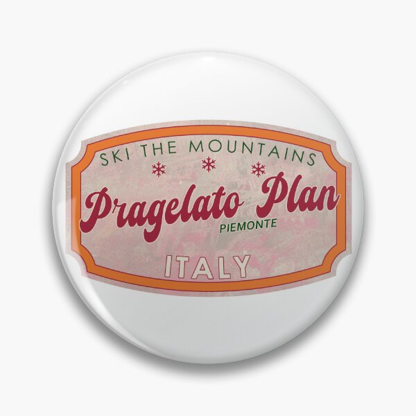 Item preview, Pragelato Plan, Italy, Piemonte, Ski, textured skiing badge designed and sold by Wanderful-roads.