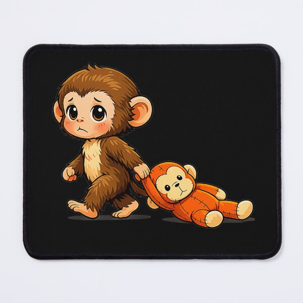 Item preview, Sad Baby Monkey Toy Animal Lover designed and sold by FemmeForge.