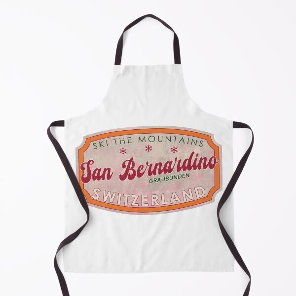 Item preview, San Bernardino, Switzerland, Graubünden, Ski, textured skiing badge designed and sold by Wanderful-roads.