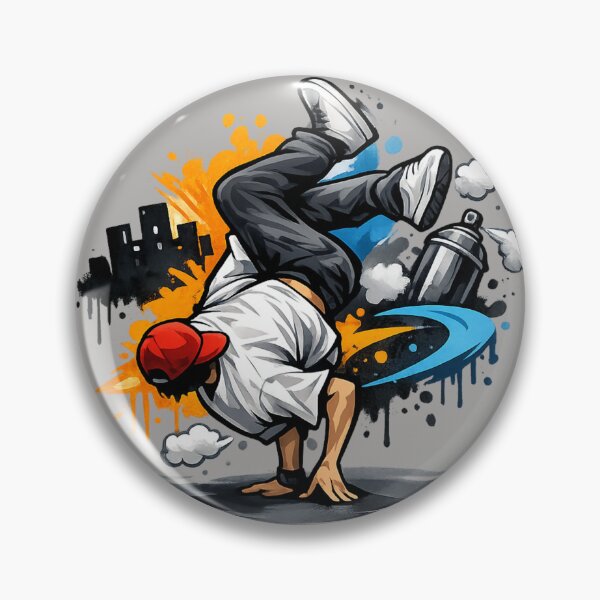 Item preview, Explosive B-boy Freeze Urban Illustration designed and sold by HubiUrbanStudio.
