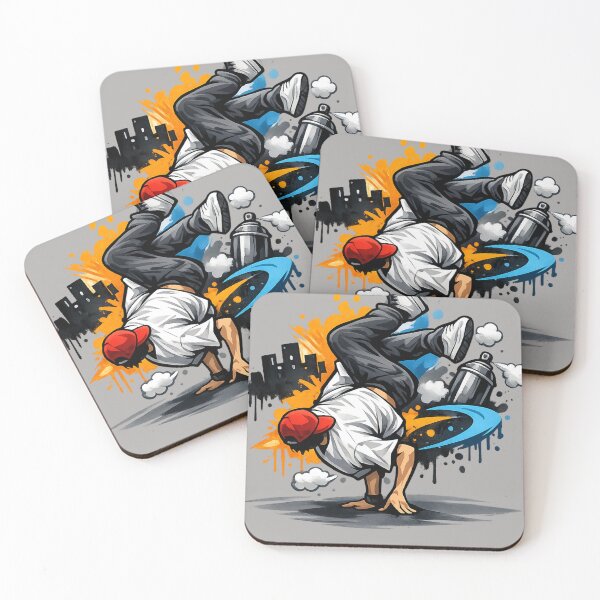 Item preview, Explosive B-boy Freeze Urban Illustration designed and sold by HubiUrbanStudio.