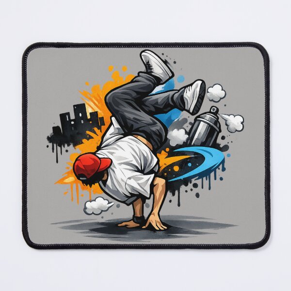 Item preview, Explosive B-boy Freeze Urban Illustration designed and sold by HubiUrbanStudio.