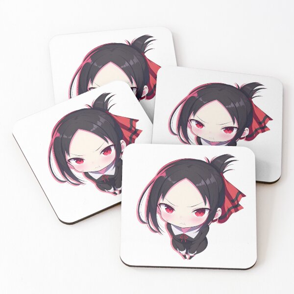 Item preview, Chibi Kawaii Angry Kaguya Shinomiya Kaguya Sama Love Is War Anime Red Bow Expression designed and sold by 108Recordings.