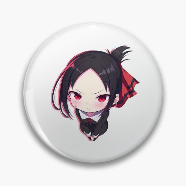 Item preview, Chibi Kawaii Angry Kaguya Shinomiya Kaguya Sama Love Is War Anime Red Bow Expression designed and sold by 108Recordings.