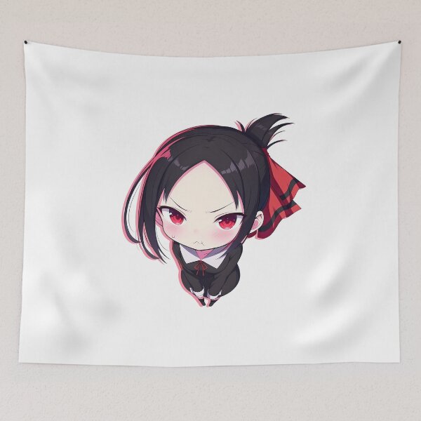 Item preview, Chibi Kawaii Angry Kaguya Shinomiya Kaguya Sama Love Is War Anime Red Bow Expression designed and sold by 108Recordings.