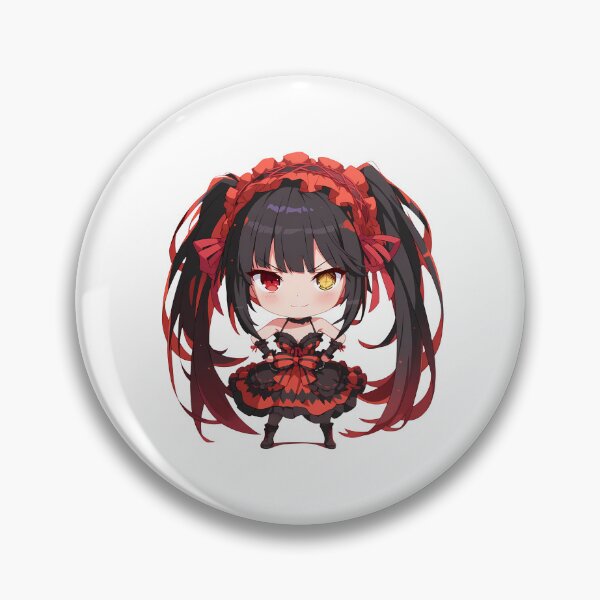 Item preview, Chibi Kawaii Angry Kurumi Tokisaki Date A Live Anime Red Black Dress Mood designed and sold by 108Recordings.