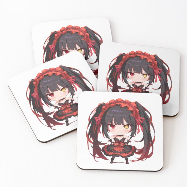 Item preview, Chibi Kawaii Angry Kurumi Tokisaki Date A Live Anime Red Black Dress Mood designed and sold by 108Recordings.