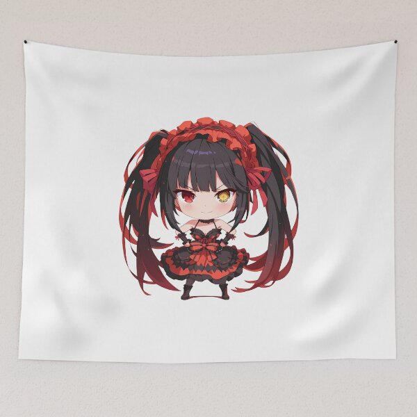 Item preview, Chibi Kawaii Angry Kurumi Tokisaki Date A Live Anime Red Black Dress Mood designed and sold by 108Recordings.