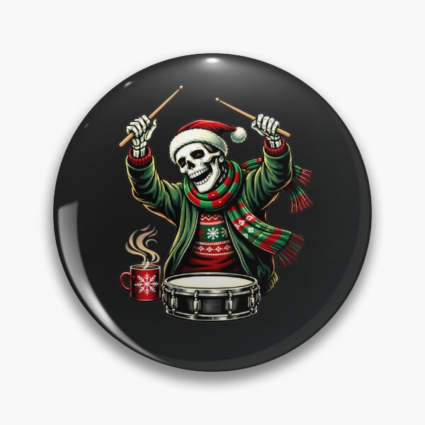Item preview, Drum Session Skeleton – Energetic Holiday Drummer Aesthetic Art designed and sold by ColorSplash123.