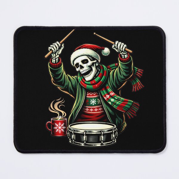 Item preview, Drum Session Skeleton – Energetic Holiday Drummer Aesthetic Art designed and sold by ColorSplash123.