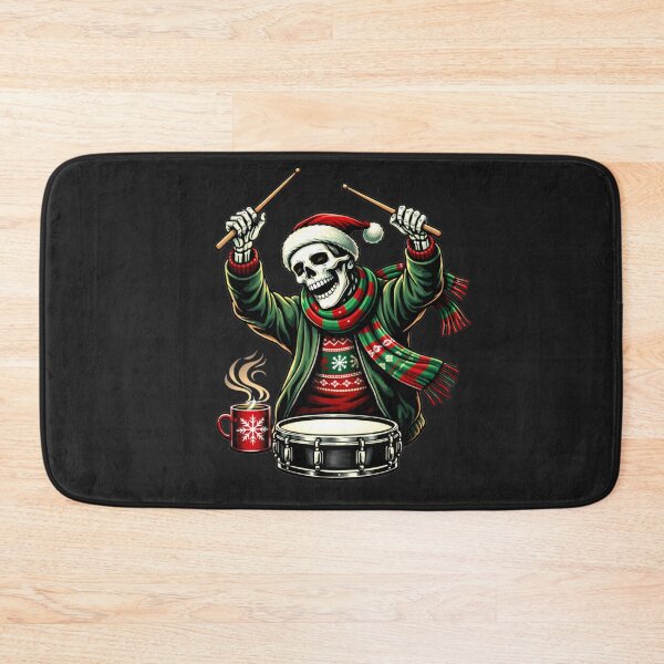 Item preview, Drum Session Skeleton – Energetic Holiday Drummer Aesthetic Art designed and sold by ColorSplash123.
