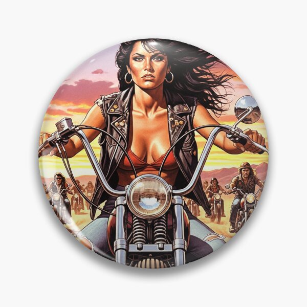Item preview, Retro Biker Girl designed and sold by PulpVintage.