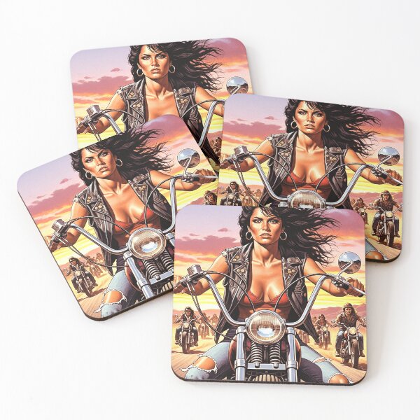 Item preview, Retro Biker Girl designed and sold by PulpVintage.
