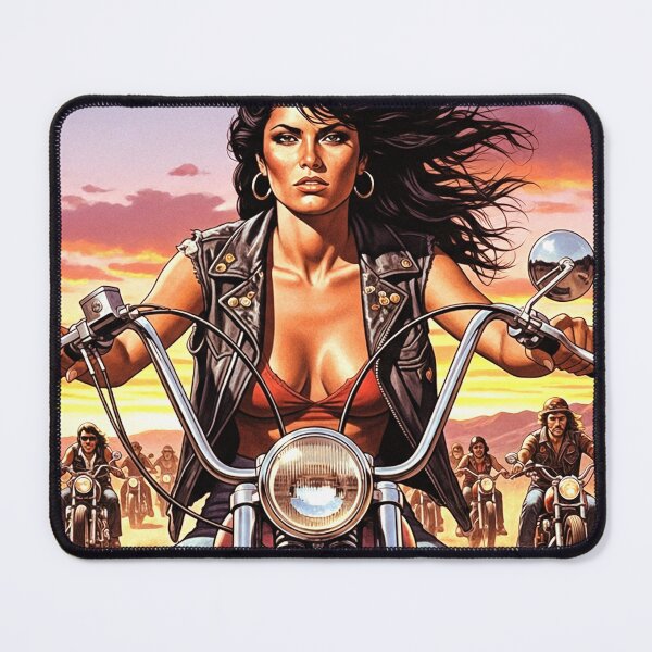 Item preview, Retro Biker Girl designed and sold by PulpVintage.