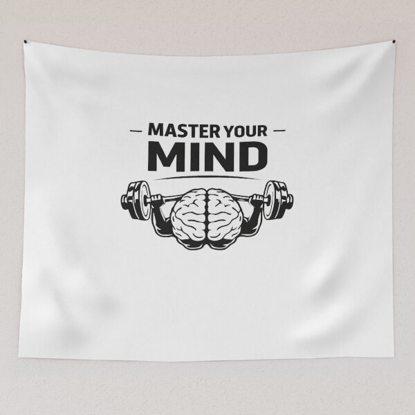Item preview, Master Your Mind – Mental Strength Gym Motivation Typography Design designed and sold by RelateAndTee.