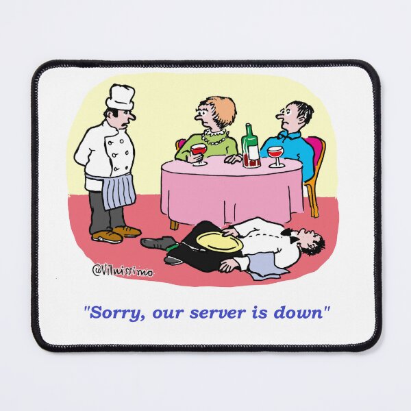 Item preview, Cartoon: our server is down designed and sold by Vilnissimo.